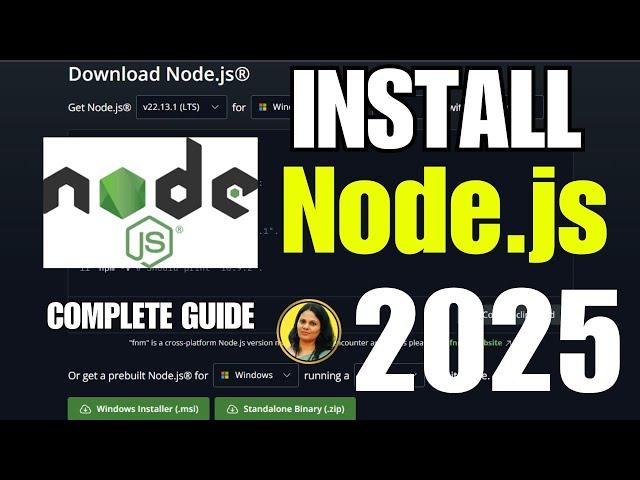 How to install Node.js in Windows 10/11 [2025 Update] | Download & Run Node.js in Easy Steps 