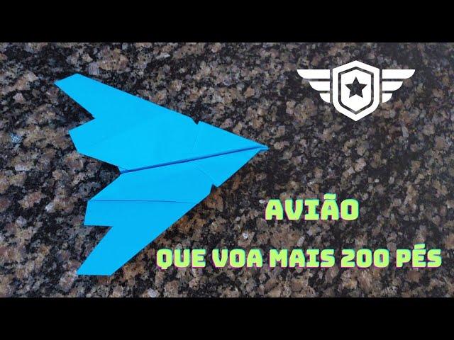 Como fazer Avião de Papel que voa mais 200 pés | Avião de Papel | Voa Muito.