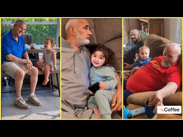 Babies Love Grandpa || Adorable Moment Between Baby And Grandpa