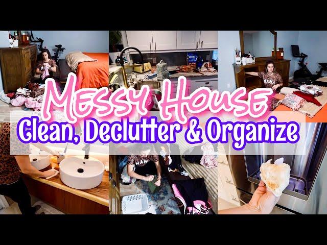 MESSY HOUSE!! CLEAN, DECLUTTER & ORGANIZE WITH ME | WINTER CLEANING MOTIVATION 2024 | CLEAN WITH ME