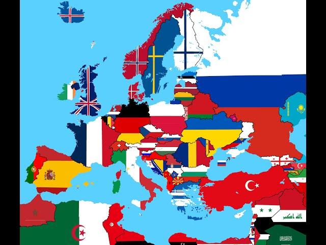 Europe 2024 Flag Map Speedart