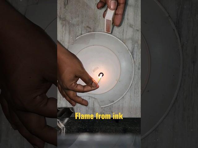Pen ink burn flame  #shorts #experiment