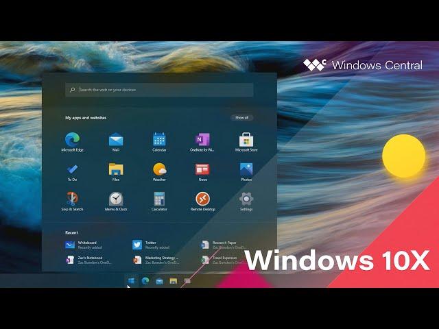 Windows 10X single-screen PC demo