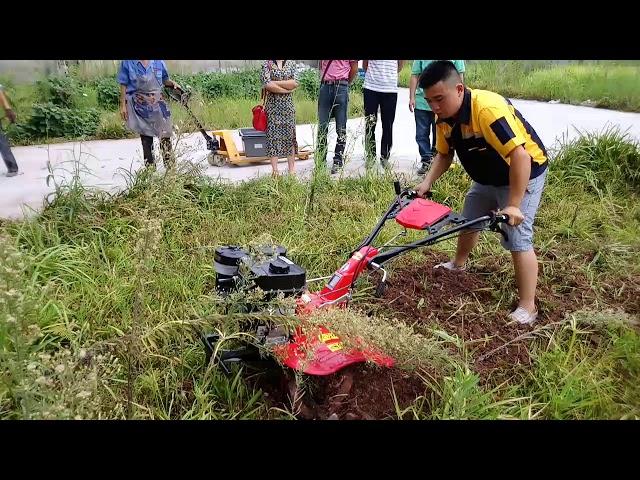 Power Tiller demo with standard blades,  7 HP