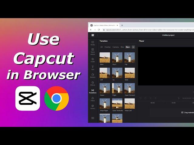 How to use Capcut online in browser | Edit videos online in Capcut