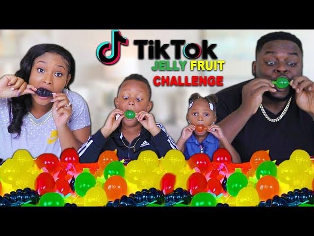 TIKTOK JELLY FRUIT FOOD CANDY CHALLENGE (SIS VS BRO) | THE BEAST FAMILY