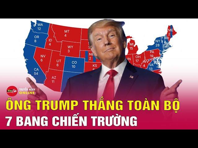 Tin thế giới mới nhất 10/11: Tổng thống đắc cử Mỹ Donald Trump toàn thắng ở 7 bang chiến trường