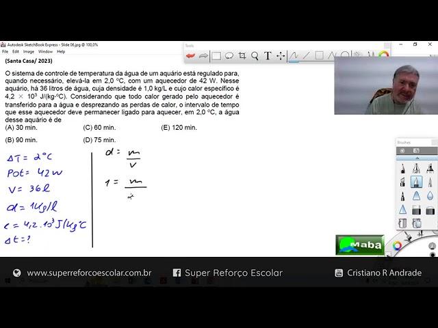 MABA CONCURSOS  -  SANTA CASA  -  2023  -  CALOR E POTÊNCIA ELÉTRICA  -  Com prof. Cristiano Andrade