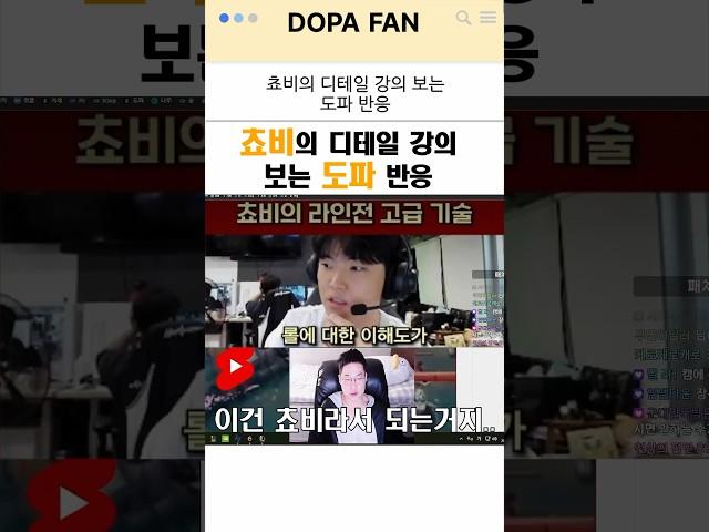 쵸비의 디테일 강의보는 도파 반응