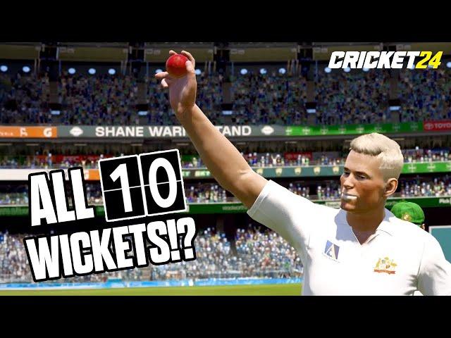 Can we take all 10 Wickets with Shane Warne on Cricket 24?! 