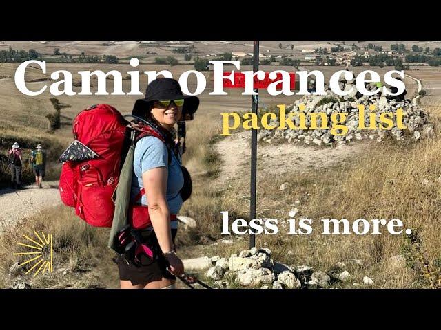 Women's Camino de Santiago France Packing List: Sept/Oct 23