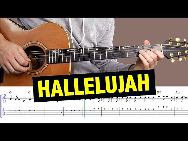 Hallelujah - Easy Guitar Tutorial (MELODY)