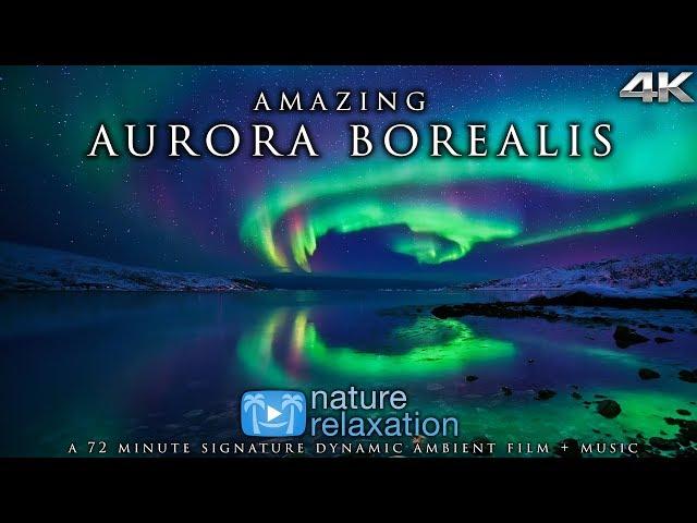 Real-Time Northern Lights in 4K + Healing Music | Alaska's Auroras | Nature Relaxation Film