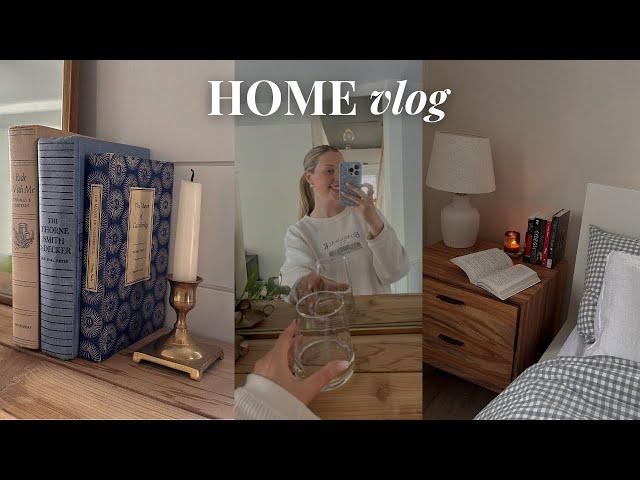 HOME VLOG  7am morning routine, cozy rainy days, thrifting & office updates!