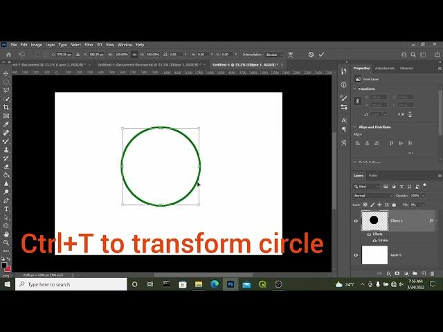 CREATING A NO FILL CIRCLE IN PHOTOSHOP.