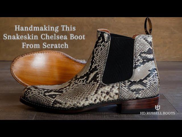 Handcrafting/Handmaking A Snakeskin Chelsea Boot from Scratch