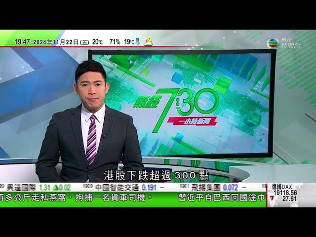 無綫TVB 730 一小時新聞｜涉性醜聞前眾議員蓋茨放棄司法部長提名 免亂特朗普政府過渡｜圓明園考古有新發現 收藏《四庫全書》文源閣首見完善供排水設施｜中國商人620萬美元拍下天價香蕉 稱將親自吃掉｜