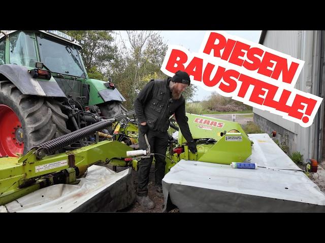 Riesen Baustelle alles Verbogen ! Einwinterung vom Mähwerk - FarmVLOG#1042