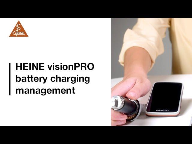 HEINE visionPRO videolaryngoscope — Battery charging management