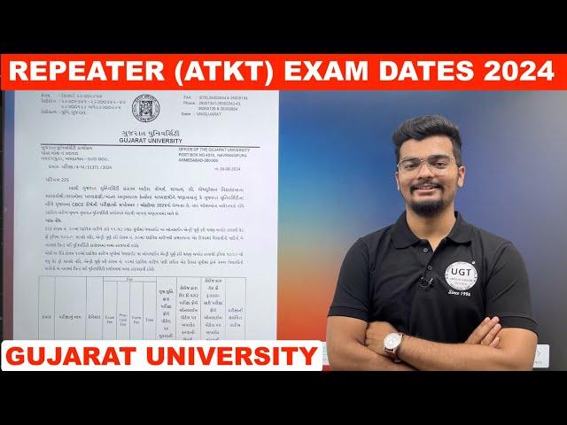 Repeater (ATKT) Students Exam Dates Declared 2024 | UG Sem 1, 3, 6 | PG Sem 4 | UGT