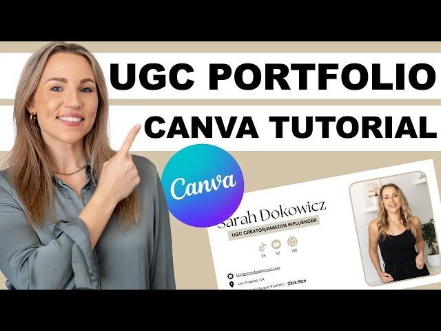 How To Make a UGC Portfolio with Canva | STEP BY STEP CANVA TUTORIAL