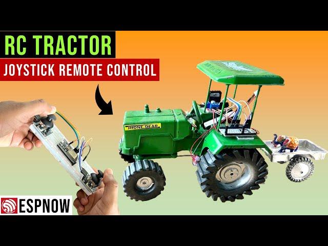 How to make RC Tractor using ESP32-ESPNOW | Joystick remote control 