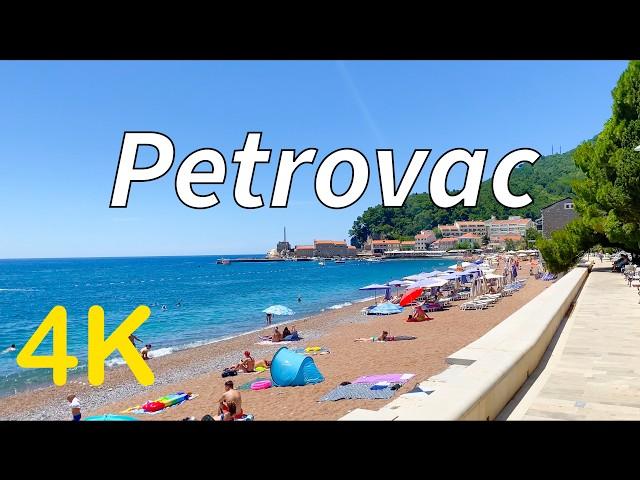 Petrovac Montenegro 4K Walking Tour 2024