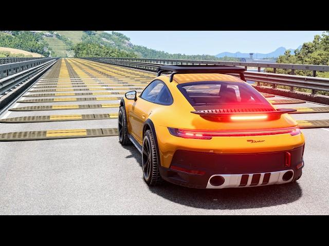 Cars vs 100 Speed Bumps #7 – BeamNG Drive | CrashBoomPunk