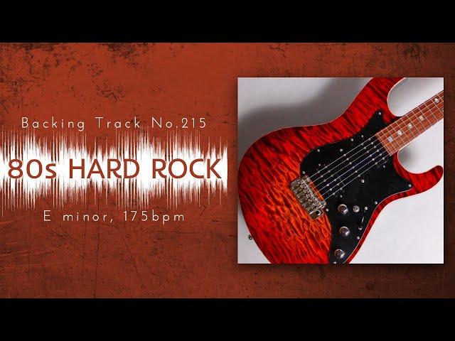 80s Melodious Hard Rock Backing Track in Em | BT-215