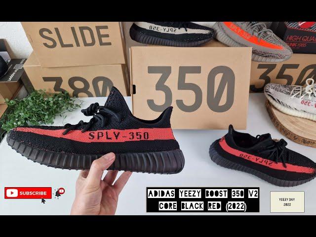 Yeezy 350 Core Black Red 2022 Version - On Feet and Check - 90% Top  Yeezy Day 2022 Pickup