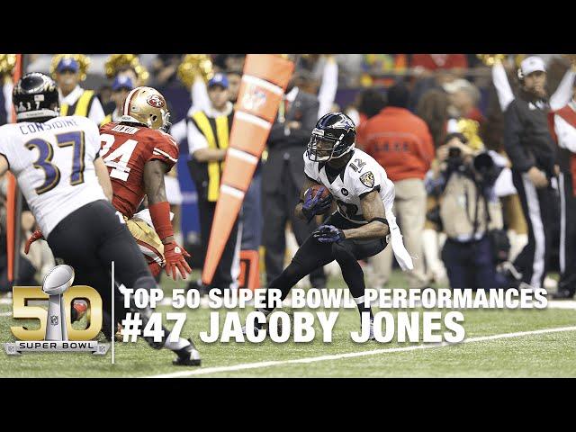 #47: Jacoby Jones Super Bowl XLVII Highlights | Top 50 Super Bowl Performances