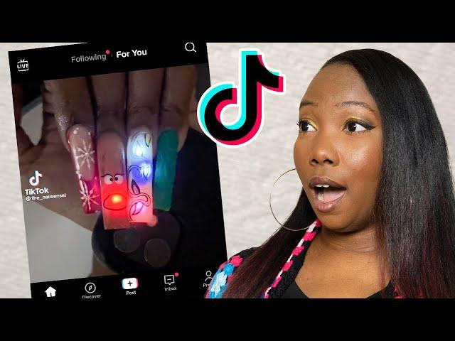 LED Light Up Nails - Trying Crazy TikTok Nails