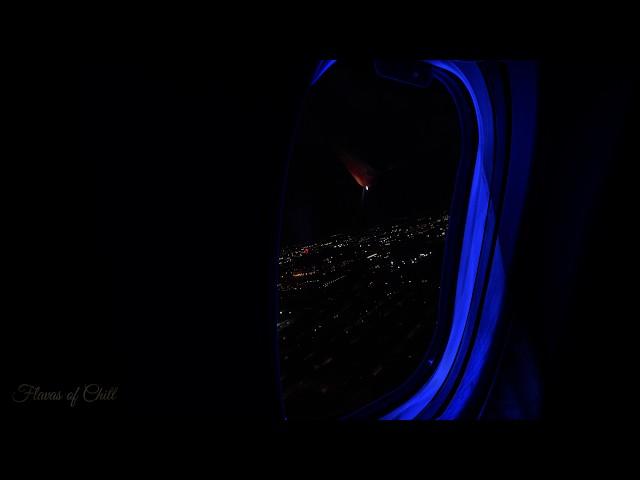 Dark REAL Night Flight White Noise Ambience | Takeoff & Landing | Flight Attendant | Call Ding | Zen