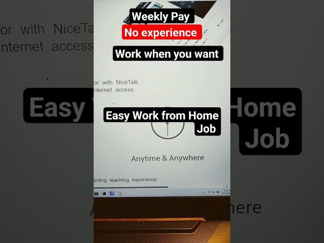 Hiring Immediately! Weekly Pay Work from Home Jobs 2023| No Experience WFH Jobs| Easy  #shorts