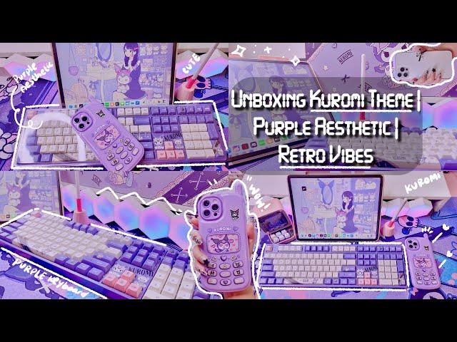 Unboxing Kuromi Theme  Purple Aesthetic | Akko Kuromi Keyboard & Retro iPhone CaseAesthetic Vibes