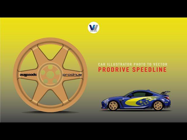 PRODRIVE SPEEDLINE WHEEL/CAR ILLUSTRATOR PHOTO TO VECTOR