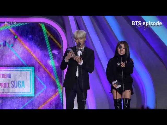 BTS reaction to suga get Hot Trend Award@MAMA 2017