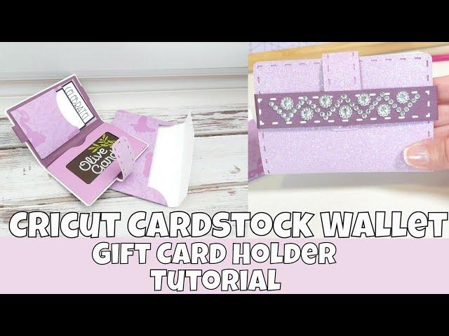 Cricut Cardstock Wallet - Gift Card Holder Tutorial - Money Holder Gift