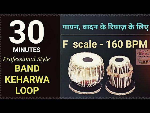 F Scale Band Keharwa Professional  style Theka for practice । Keharwa loop ।