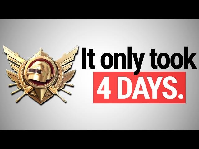 4 Days to Legend Rank in Ultimate Royale PUBG Mobile