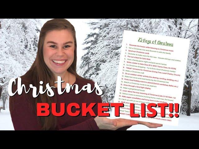 25 DAYS OF CHRISTMAS ACTIVITIES FOR THE FAMILY \\ CHRISTMAS BUCKETLIST + FREE PRINTABLE