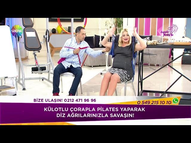 Külotlu çorapla pilates yaparak ağrılardan kurtulma!