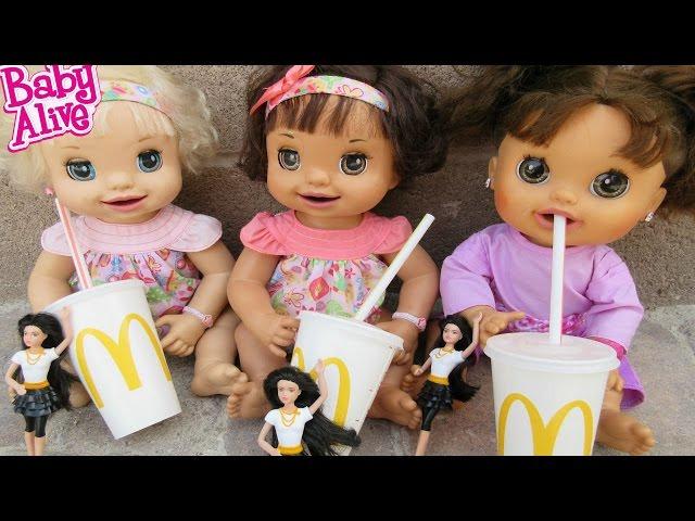 BABY ALIVE McDonalds Outing With Pumpkin, Ruby Snow & Margie McCabe!