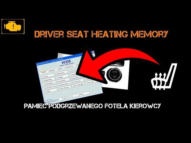 VCDS Pamięć podgrzewanego fotela kierowcy Vw Mk6