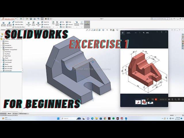 SOLIDWORKS TUTORIAL FOR BEGINNERS / EXERCISE 1 / CAD/CAM SOLUTIONS