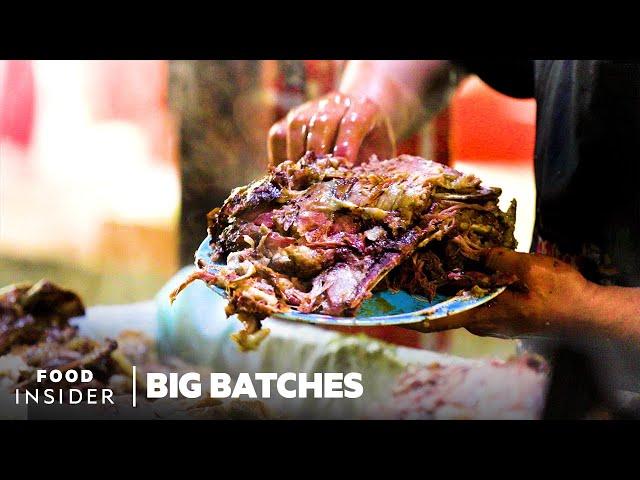 How 500 Pounds Of Lamb Barbacoa Is Cooked Every Weekend In Texcoco, Mexico | Big Batches