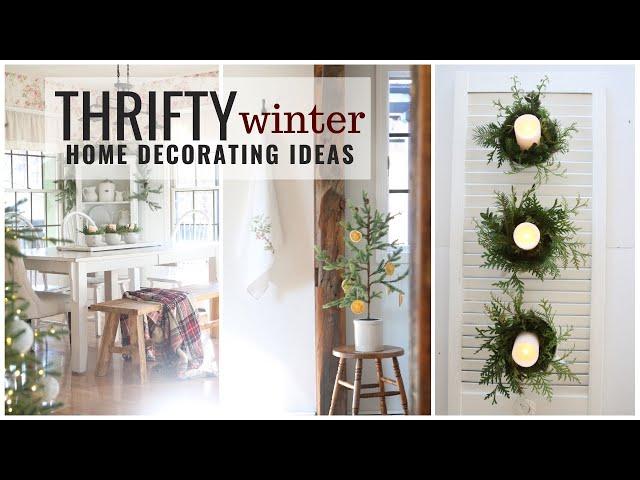 Winter Decor on a Budget ~ Thrifted Christmas Decor ~ Thrifty Home Decor ~ DIY Winter Decor