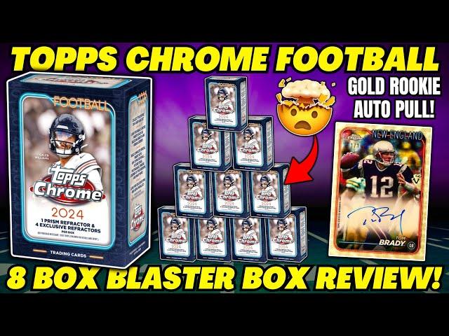 *GOLD ROOKIE AUTO! 2024 TOPPS CHROME FOOTBALL BLASTER BOX REVIEW!