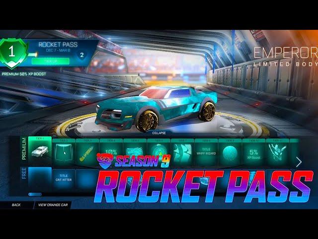 Showcasing All *NEW* Rocket Pass Season 9 Items!!! - Rocket League Showcase