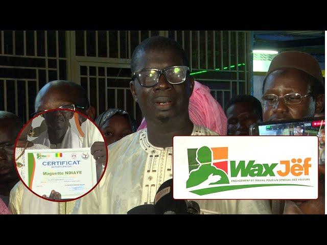 Cérémonie de remise des diplômes et Déclaration de  Ahmadou Touba Niane de la coalition wax jëf